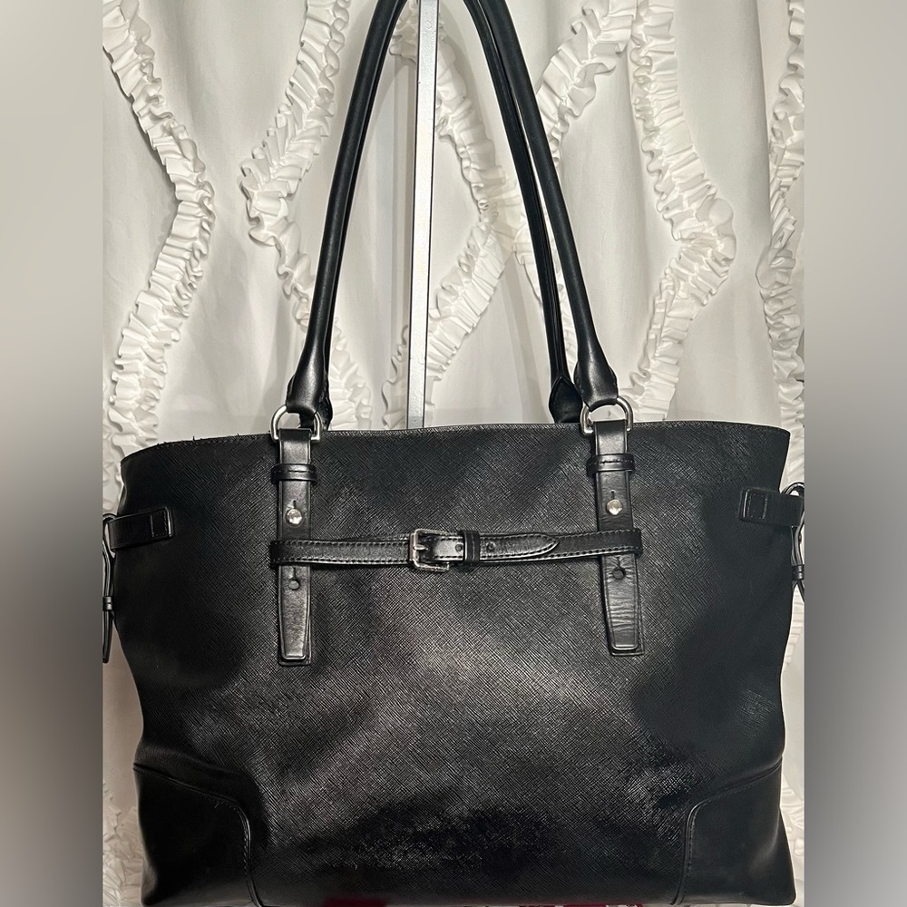 Tumi Black Leather Briefcase